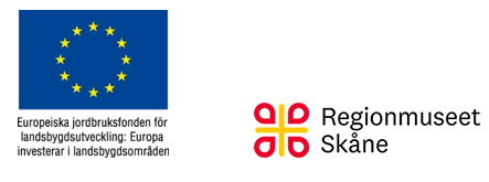Logotyp Regionmuseet Skåne och EU