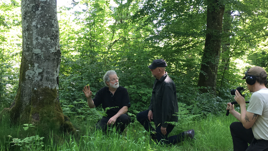 Gunnar Isacsson, Åke Högman och filmaren Johannes Nilsson. Foto: Kristina Larsson